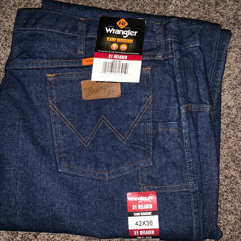 Wrangler flame retardant jeans